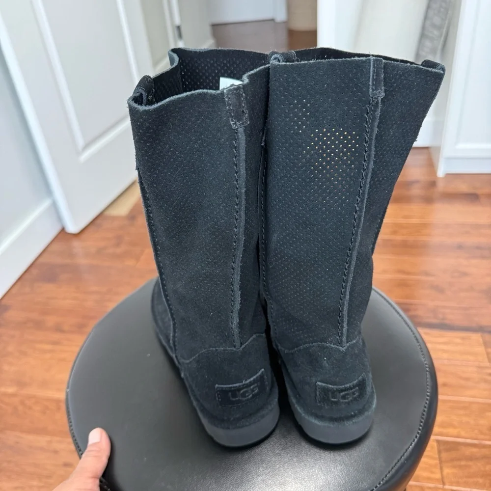 UGG Classic Black Unlined Perforated Tall Boot size 7